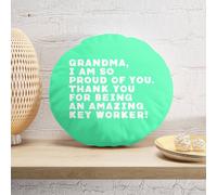 Decorsome Grandma, I Am So Proud Of You. Round Cushion