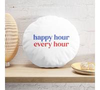 Decorsome Happy Hour Every Hour Round Cushion