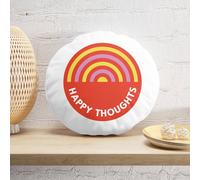 Decorsome Happy Thoughts Round Cushion