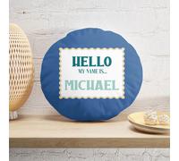 Decorsome Hello, My Name Is Michael Round Cushion