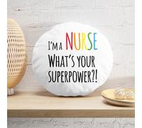 Decorsome I'm A Nurse What's Your Super Power Round Cushion