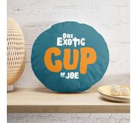 Decorsome One Exotic Cup Of Joe Round Cushion