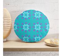 Decorsome Retro Flower Circles Round Cushion