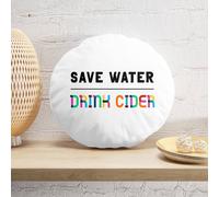 Decorsome Save Water, Drink Cider Round Cushion