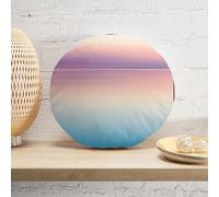 Decorsome Sunset Blue And Pink Round Cushion
