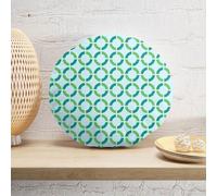 Decorsome Two Tone Circles Round Cushion