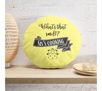 Decorsome What's That Smell? Sis's Cooking Round Cushion