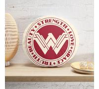 Decorsome x Wonder Woman Truth Beauty Strength Love Grace Round Cushion