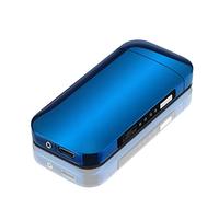 Decorsure Electric Lighter USB Rechargeable Lighter, Windproof Flameless Lighters with LED Display Power for Candle, Incense, Outdoor.,Blue