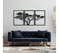 Room Decor - Home Decor - Garden Ornaments - Bedroom Decor - Decorative Home Accessories - Garden Decorations - Living Room Accessories - Wall Decor - African Tree Metal Wall Art (120x60 cm)