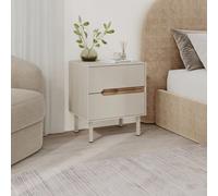 Decortie Arch 2 Drawer Bedside Table Sandstone Whiskey Oak 45 X 35 X 52.5 Cm