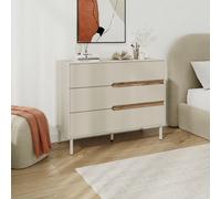 Decortie Arch 3 Drawer Chest Of Drawers Sandstone Whiskey Oak 98 X 40 X 78.5 Cm