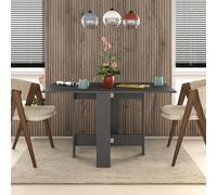 Decortie Artemio' Foldable Table Rectangular Shape 130cm in Dark Grey | Size: 1 Pack Decortie Dark Grey 1 Pack
