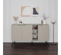 Decortie Clara Sideboard Cabinet Modern Storage Shelves Hairpin Legs Sandstone 142Cm