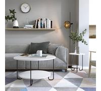 Decortie Corro Modern Coffee Table White Multipurpose H 45Cm