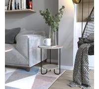 Decortie Corro Modern Side End Table Mocha Grey Multipurpose With Creativeness H 45Cm