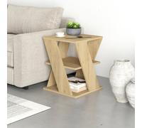 Decortie Cyclo Modern Coffee Table Multipurpose 3-Tiered Side Table Oak H 55Cm