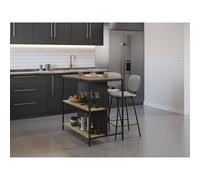 Decortie Detroit' Modern Bar Table with Metal Legs Open Shelf 100cm | Size: 1 Pack Decortie Multicolor 1 Pack