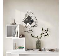 Decortie Do in Love' Modern Metal Wall Art Home Decorative Ornament in Black Decortie Black