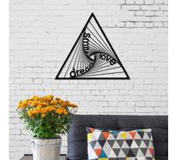 Decortie Dsl Modern Metal Wall Art Home Decoration Ornament, Black