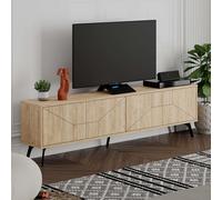 Decortie Dune' Modern TV Unit Multimedia Centre 180cm in Natural | Size: 2 Pack Decortie Natural 2 Pack