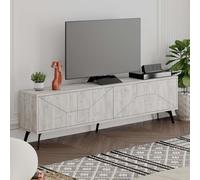 Decortie Dune' Modern TV Unit Multimedia Centre 180cm in Off-White | Size: 2 Pack Decortie Off-White 2 Pack