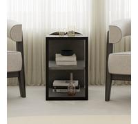 Decortie Echo Modern 3-Tier Sofa End Side Table Bedside Metal Frame Retro Grey Living Room