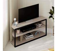 Decortie Echo' Modern TV Unit with Metal Frame 98cm in Grey | Size: 1 Pack Decortie Grey 1 Pack