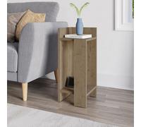 Decortie Elos 25cm Right-Side Bedside Cabinet with Drop-Down Door, Dark Oak in Brown | Size: 1 Pack Decortie Brown 1 Pack