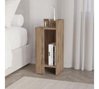 Decortie Elos 25cm Right-Side Bedside Cabinet with Drop-Down Door, Dark Oak in Dark Brown | Size: 1 Pack Decortie Dark Brown 1 Pack
