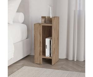 Decortie Elos 25cm Right-Side Bedside Cabinet with Drop-Down Door, Dark Oak in Dark Brown | Size: 1 Pack Decortie Dark Brown 1 Pack