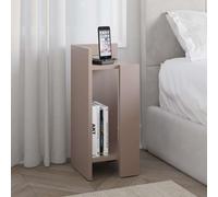 Decortie Elos' Modern Bedside Table Left Module 25cm Narrow in Grey | Size: 1 Pack Decortie Grey 1 Pack