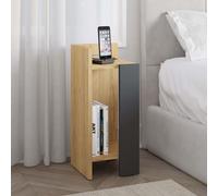 Decortie Elos' Modern Bedside Table Left Module 25cm Narrow | Size: 1 Pack Decortie Multicolor 1 Pack