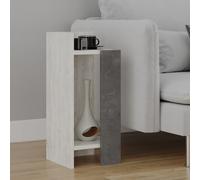 Decortie Elos Modern Bedside Table Left Module Narrow Ancient White Retro Grey 25Cm