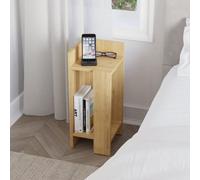 Decortie Elos' Modern Bedside Table Left Module 25cm Narrow in Natural | Size: 1 Pack Decortie Natural 1 Pack