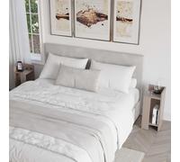 Decortie Elos' Modern Bedside Table Narrow Left & Right 2 Piece in Grey | Size: 2 Pack Decortie Grey 2 Pack