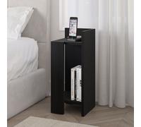 Decortie Elos' Modern Bedside Table Narrow Nightstand Right Module in True Black | Size: 1 Pack Decortie True Black 1 Pack