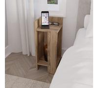 Decortie Elos' Modern Bedside Table Left Module 25cm Narrow in Dark Brown | Size: 1 Pack Decortie Dark Brown 1 Pack