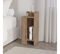 Decortie Elos Modern Narrow Bedside Table Right Module 25X25X60Cm Nightstand For Bedroom, Whiskey Oak