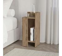 Decortie Elos Modern Narrow Bedside Table Right Module 25X25X60Cm Nightstand For Bedroom, Whiskey Oak