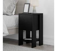 Decortie Ema' Modern Bedside Table 30cm Width in Black | Size: 1 Pack Decortie Black 1 Pack