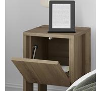 Decortie Ema' Modern Bedside Table 30cm Width in Dark Brown | Size: 1 Pack Decortie Dark Brown 1 Pack