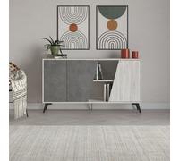 Decortie Fiona Console Sideboard Display Unit 150 Ancient White Retro Grey