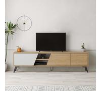 Decortie 'Fiona' TV Unit 180cm for 65 Inch TVs - Modern Multimedia Centre in White | Size: 2 Pack Decortie White 2 Pack