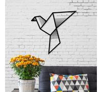 Decortie Fly Modern Metal Wall Art Home Decorative Ornament, Black