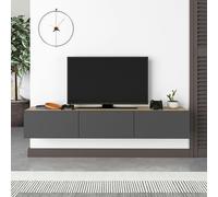 Francy Modern TV Stand 180 - Anthracite Grey - Oak