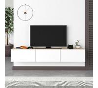 Francy' Modern TV Unit with Storage TV Cabinet 180cm Decortie Natural 2 Pack