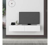 Decortie Francy' Modern TV Unit with Storage TV Cabinet 135cm in White | Size: 1 Pack Decortie White 1 Pack