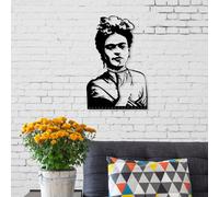 Decortie Frida' Modern Metal Wall Art Home Decorative Ornament in Black Decortie Black