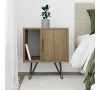 Glynn Modern Bedside Table - Dark Oak Effect